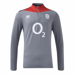 2024-2025 England Rugby Mid Layer Top O2 (Grey) - Kids - MB