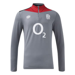2024-2025 England Rugby Mid Layer Top O2 (Grey) - Kids - MB