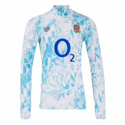 2024-2025 England Rugby Warm Up Mid Layer O2 (White) - 3XL