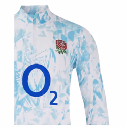 2024-2025 England Rugby Warm Up Mid Layer O2 (White) - 3XL
