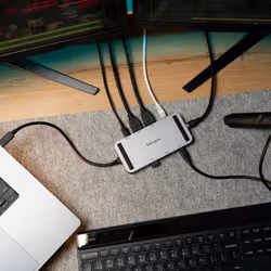 Targus DOCK429GL laptop dock/port replicator Wired USB4 Silver - Additional view 2