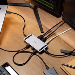 Targus DOCK429GL laptop dock/port replicator Wired USB4 Silver - Additional view 8