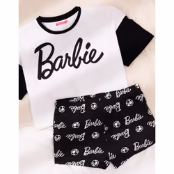 Barbie Short Sleeve Short Leg Pyjama Set (Womens Multicoloured) - Large