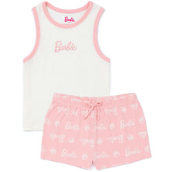 Barbie Vest and Shorts Pyjama Set (Womens Pink) - Small