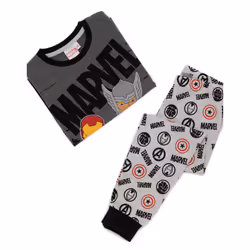 Marvel Long Sleeve Long Leg Pyjama Set (Boys Grey) - 4-5 Years