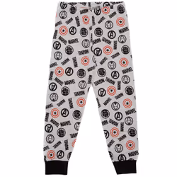 Marvel Long Sleeve Long Leg Pyjama Set (Boys Grey) - 5-6 Years