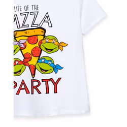 Teenage Mutant Ninja Turtles Short Sleeved T-Shirt (Boys White) - 11-12 Years