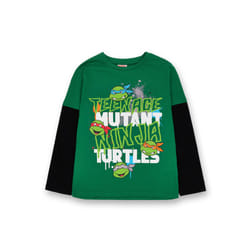 Teenage Mutant Ninja Turtles Long Sleeved T-Shirt (Boys Green) - 7-8 Years