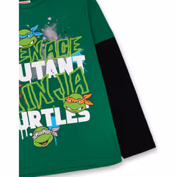 Teenage Mutant Ninja Turtles Long Sleeved T-Shirt (Boys Green) - 7-8 Years