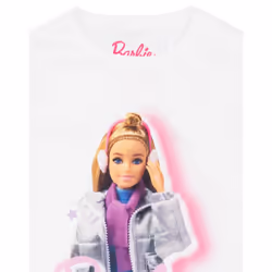 Barbie Short Sleeved T-Shirt (Womens White) - XX-Large
