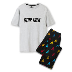 Star Trek Short Sleeve Long Leg Pyjama Set (Mens Black) - Large