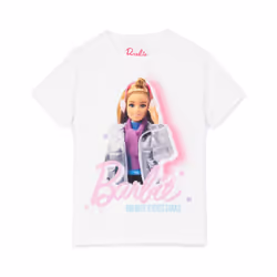 Barbie Short Sleeved T-Shirt (Girls White) - 11-12 Years