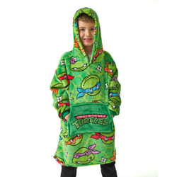 Teenage Mutant Ninja Turtles Blanket Hoodie (Boys Green) - 9-13 Years