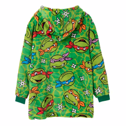 Teenage Mutant Ninja Turtles Blanket Hoodie (Boys Green) - 9-13 Years