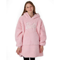 Barbie Blanket Hoodie (Girls Pink) - 6-8 Years