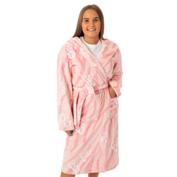 Barbie Hooded Bathrobe (Womens Pink) - Large