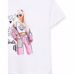 Barbie Short Sleeved T-Shirt (Girls White) - 11-12 Years