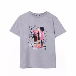 Barbie Short Sleeved T-Shirt (Girls Grey) - 9-10 Years
