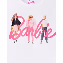 Barbie Short Sleeved T-Shirt (Womens White) - Large