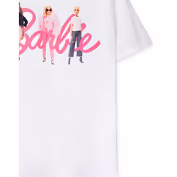 Barbie Short Sleeved T-Shirt (Womens White) - X-Large
