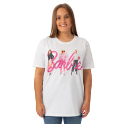 Barbie Short Sleeved T-Shirt (Womens White) - XX-Large