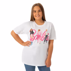 Barbie Short Sleeved T-Shirt (Womens White) - XXX-Large