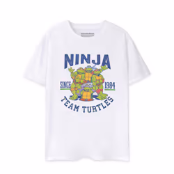 Teenage Mutant Ninja Turtles Short Sleeved T-Shirt (Mens White) - Small