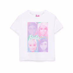 Barbie Short Sleeved T-Shirt (Girls White) - 5-6 Years