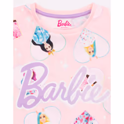 Barbie Short Sleeve Nightdress (Girls Pink) - 9-10 Years