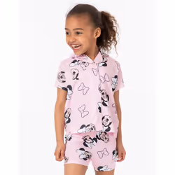 Disney Short Sleeve Short Leg Pyjama Set (Girls Pink) - 2-3 Years