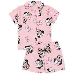 Disney Short Sleeve Short Leg Pyjama Set (Girls Pink) - 6-7 Years