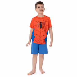 Spiderman Short Sleeve Short Leg Pyjama Set (Boys Blue) - 6-7 Years