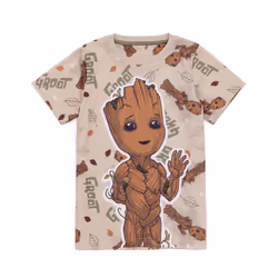 Marvel Short Sleeve Long Leg Pyjama Set (Unisex Kids Brown) - 6-7 Years