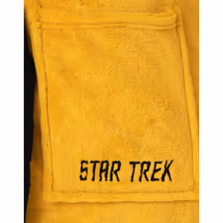 Star Trek Hooded Bathrobe (Mens Yellow) - Large