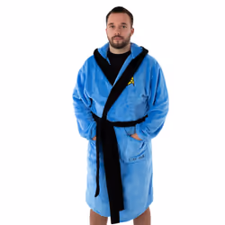 Star Trek Hooded Bathrobe (Mens Blue) - Small