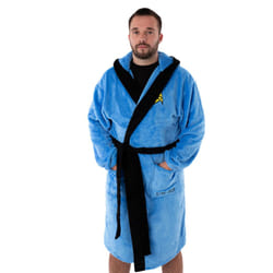 Star Trek Hooded Bathrobe (Mens Blue) - Small