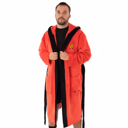 Star Trek Hooded Bathrobe (Mens Red) - Large