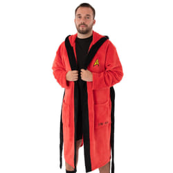 Star Trek Hooded Bathrobe (Mens Red) - Large