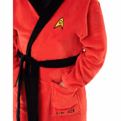 Star Trek Hooded Bathrobe (Mens Red) - Large