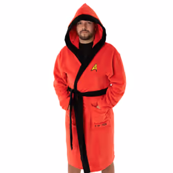 Star Trek Hooded Bathrobe (Mens Red) - X-Large