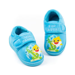 Baby Shark Velcro Loafer Slippers (Boys Blue) - 8 UK