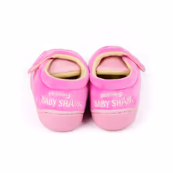 Baby Shark Velcro Loafer Slippers (Girls Pink) - 4 UK