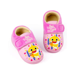 Baby Shark Velcro Loafer Slippers (Girls Pink) - 8.5 UK