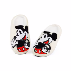 Disney Mickey Mouse Mule Slippers (Womens Beige) - 3-4 UK