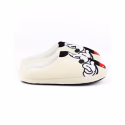 Disney Mickey Mouse Mule Slippers (Womens Beige) - 3-4 UK