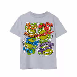 Teenage Mutant Ninja Turtles Short Sleeved T-Shirt (Unisex Kids Grey) - 11-12 Years