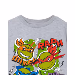 Teenage Mutant Ninja Turtles Short Sleeved T-Shirt (Unisex Kids Grey) - 13-14 Years
