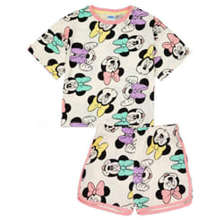Disney Minnie Mouse Short Sleeve Short Leg Pyjama Set (Girls Multicoloured) - 3-4 Years