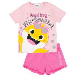 Baby Shark Short Sleeve Short Leg Pyjama Set (Girls Pink) - 18-24 Months