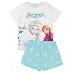 Disney Frozen Short Sleeve Short Leg Pyjama Set (Girls Blue) - 3-4 Years